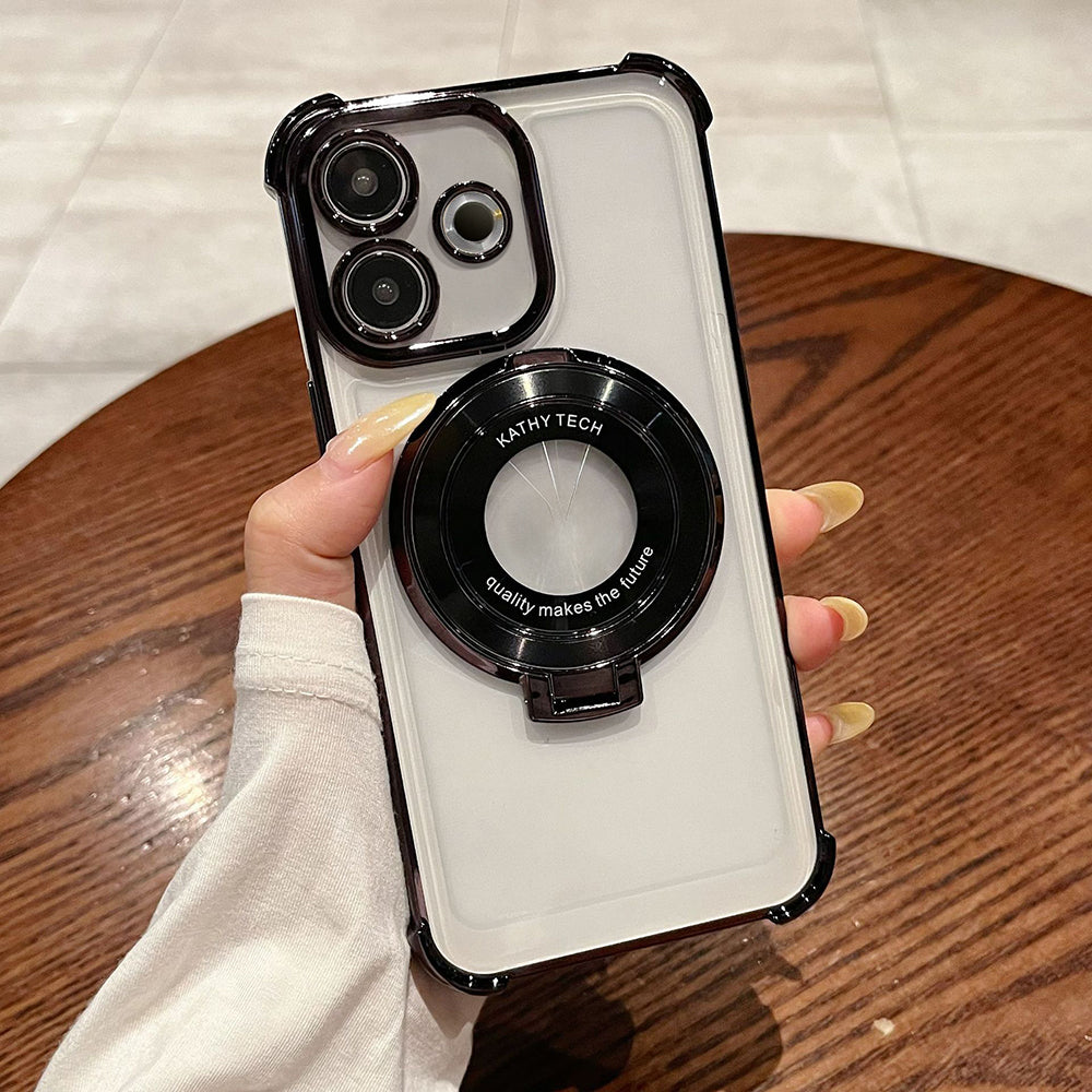 black Oppo A5pro magnetic stand case